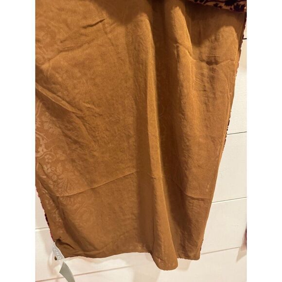 NWT Echo Velour Silk Silk Blend Scarf Wrap Shawl 80x20 Burgundy & Brown - Picture 7 of 7